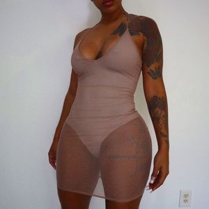 Sheer Bodysuit Dress